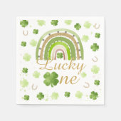 Lucky One First Birthday Napkins Serviette (Vorderseite)