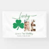 Lucky One First Birthday Personalized Shamrock Pho Banner (Horizontal)