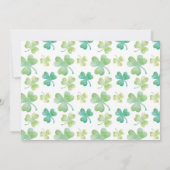 Lucky One Girl First Birthday St Patrick's Foto Einladung (Rückseite)