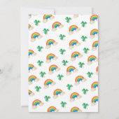 Lucky One Green Vierblättriges Kleeblatt Geburtsta Einladung (Rückseite)