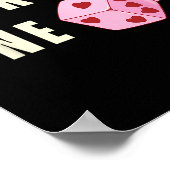 Lucky One Heart Dice Couples Matching Valentines D Poster (Ecke)