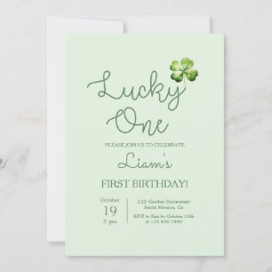 Lucky One Kleeblatt Birthday Boy Einladung