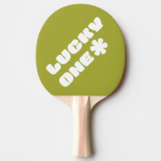 Lucky One Ping Pong Paddle - grün Tischtennis Schläger (Vorderseite)