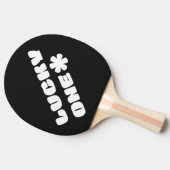 Lucky One Ping Pong Paddle - Schwarz Tischtennis Schläger (Seitenansicht)