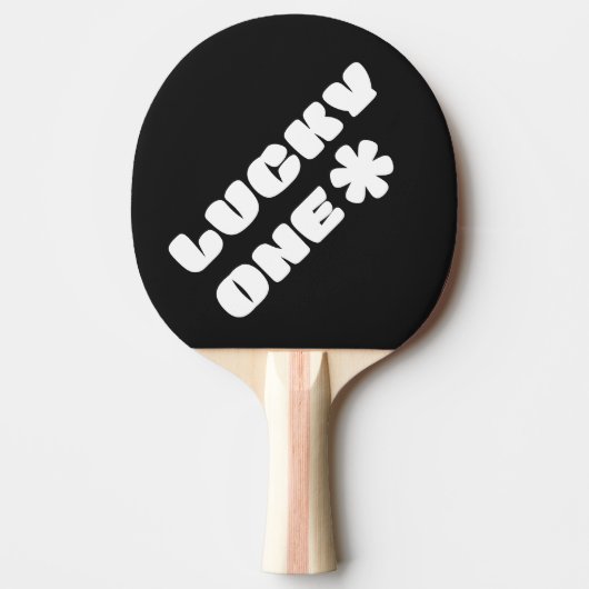 Lucky One Ping Pong Paddle - Schwarz Tischtennis Schläger (Vorderseite)