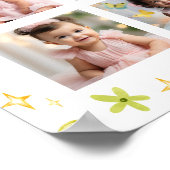 Lucky One Rainbow Birthday Photo Milestone Sign Poster (Ecke)