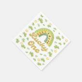 Lucky One Rainbow Birthday Shamrock Napkins Serviette (Ecke)