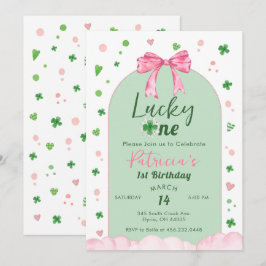 Lucky One St Patrick Girl Birthday Einladung