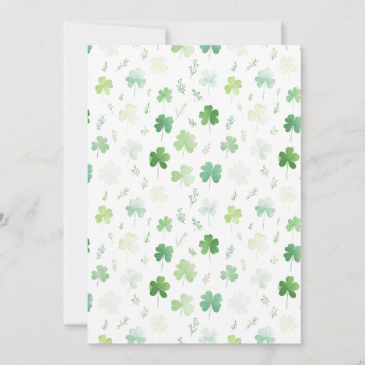 Lucky One | St. Patrick's Day 1st Birthday Einladung (Rückseite)