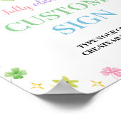 Lucky One St Patrick's Day Birthday Custom Sign Poster (Ecke)
