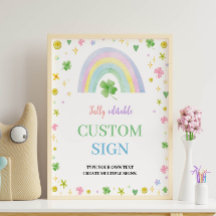 Lucky One St Patrick's Day Birthday Custom Sign