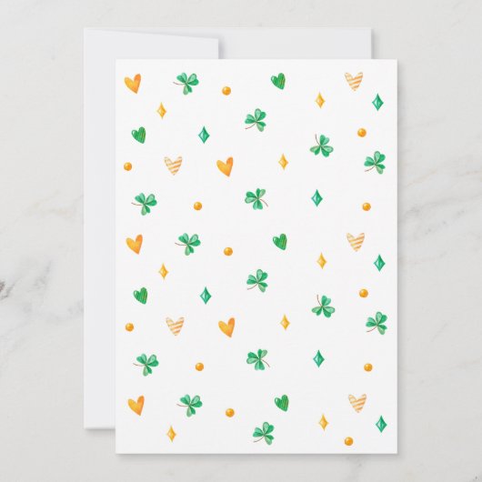 Lucky One St. Patrick's Day Boy First Birthday Inv Einladung (Rückseite)