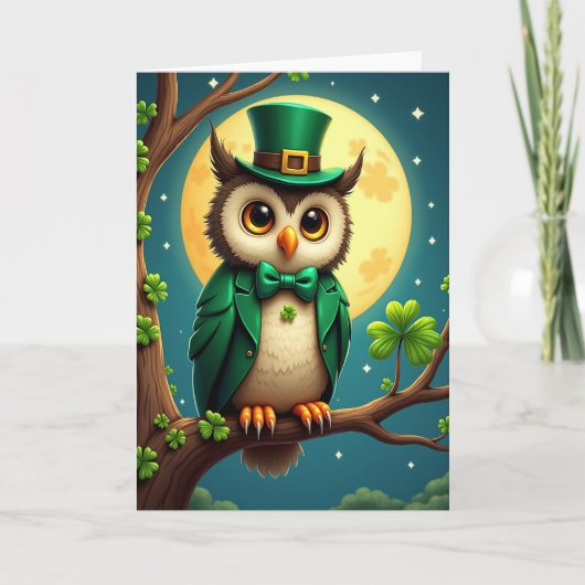 Lucky Owl Festive Fun Card Karte (Vorderseite)