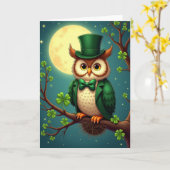 Lucky Owl Moonlit Scene Card Karte (Gelbe Blume)