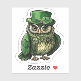 Lucky Owl St. Patrick's Day Sticker