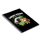 "Lucky Paws St. Patrick's Day Welpe" Notizblock (Rechte Seite)