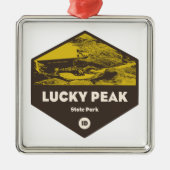 Lucky Peak Staat Park Idaho Ornament Aus Metall (Vorne)