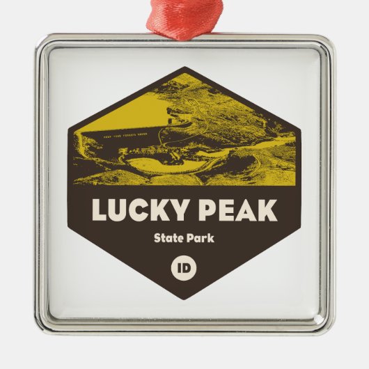 Lucky Peak Staat Park Idaho Ornament Aus Metall (Vorne)