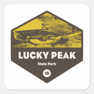 Lucky Peak Staat Park Idaho Quadratischer Aufkleber