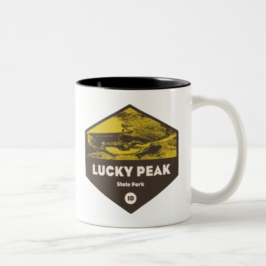 Lucky Peak Staat Park Idaho Zweifarbige Tasse (Rechts)