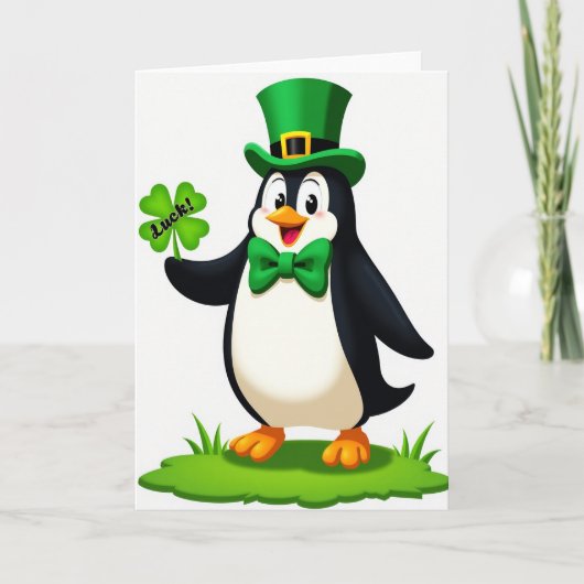 Lucky Penguin Fun Time Card Karte (Vorderseite)
