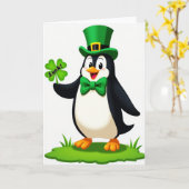 Lucky Penguin Fun Time Card Karte (Gelbe Blume)