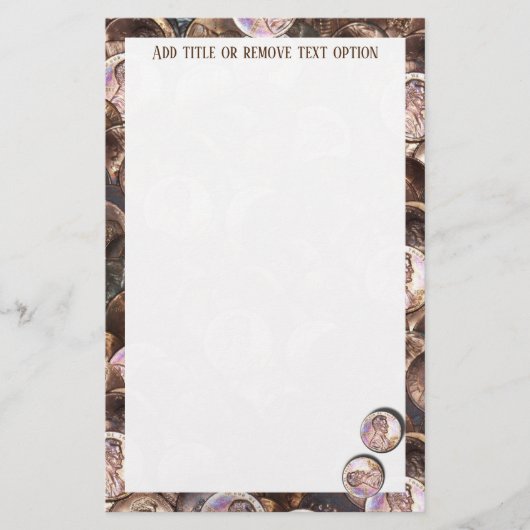 Lucky Pennies Briefpapier (Vorderseite)