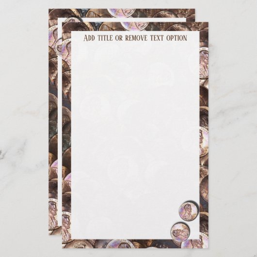 Lucky Pennies Briefpapier (Vorne/Hinten)