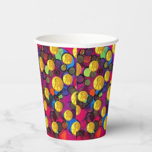 Lucky Pennies Pappbecher (Rechts)