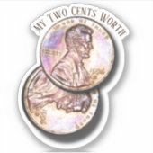 Lucky Penny Day Aufkleber (Vorderseite)