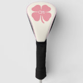 Lucky Pink Klee mit Monogramm Golf Headcover (Vorderseite)