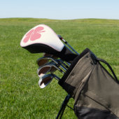 Lucky Pink Klee mit Monogramm Golf Headcover (In SItu)