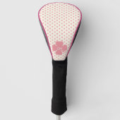 Lucky Pink Klee mit Monogramm Golf Headcover (Vorderseite)