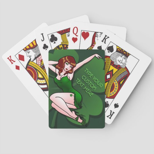 Lucky Playing Cards Lady Luck Personalisierte Kart Spielkarten (Rückseite)