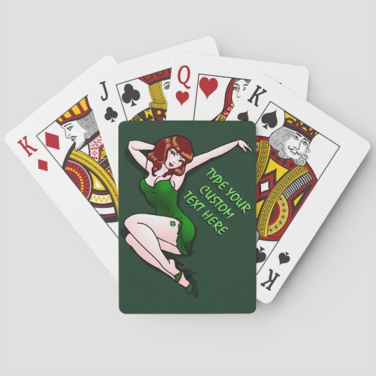 Lucky Playing Cards Lady Luck Personalized Cards Spielkarten (Rückseite)