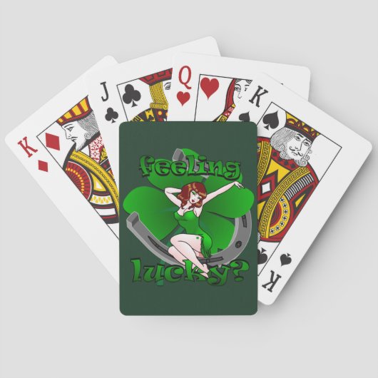 Lucky Playing Cards Lady Luck St Patrick's Cards Spielkarten (Rückseite)