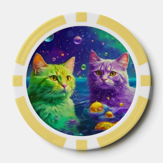 Lucky Pocker Chips für Katzen Liebhaber (Vorderseite)