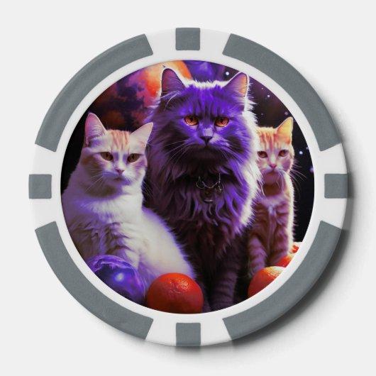 Lucky Pocker Chips für Katzen Liebhaber (Vorderseite)