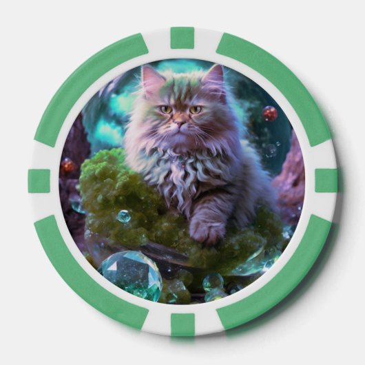 Lucky Pocker Chips für Katzen Liebhaber (Vorderseite)