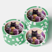 Lucky Pocker Chips für Katzen Liebhaber (Stapel)