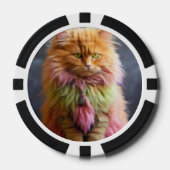 Lucky Pocker Chips für Katzen Liebhaber (Vorderseite)