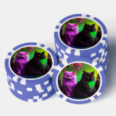 Lucky Pocker Chips für Katzen Liebhaber (Stapel)