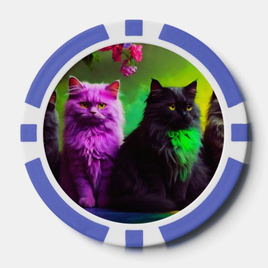 Lucky Pocker Chips für Katzen Liebhaber (Vorderseite)