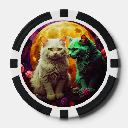 Lucky Pocker Chips für Katzen Liebhaber (Vorderseite)