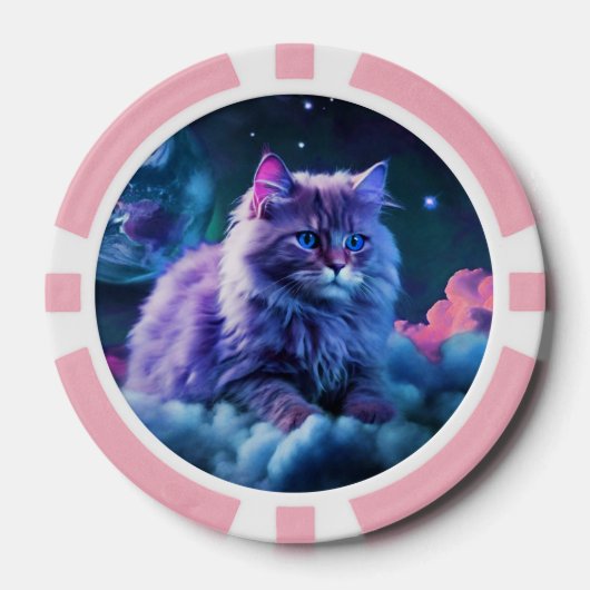 Lucky Pocker Chips für Katzen Liebhaber (Vorderseite)
