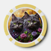 Lucky Pocker Chips für Katzen Liebhaber (Rückseite)