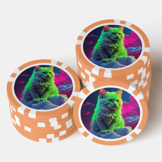 Lucky Poker Chips for Cat Lovers (Stapel)
