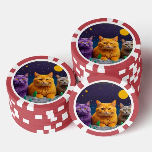 Lucky Poker Chips for Cat Lovers (Stapel)