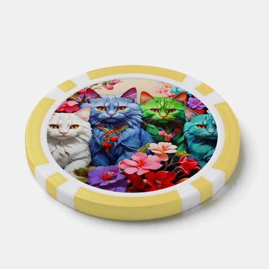 Lucky Poker Chips for Cat Lovers (Einzeln)