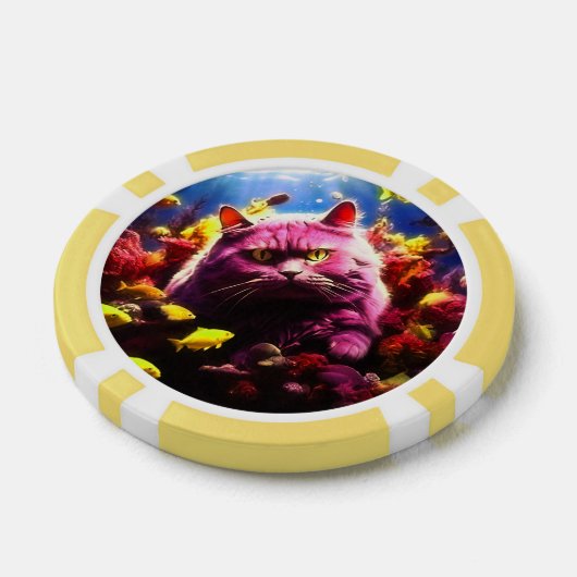 Lucky Poker Chips for Cat Lovers (Einzeln)